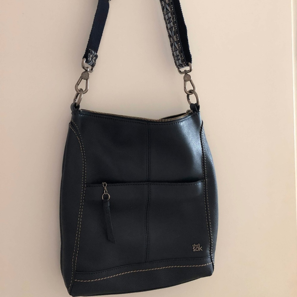 The Sak Navy Cross body Bag With Adjustable Strap